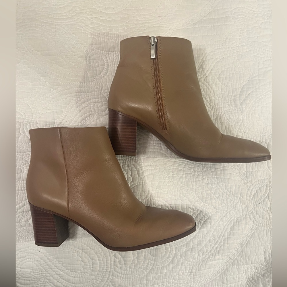 Franco Sarto Camel Leather Booties